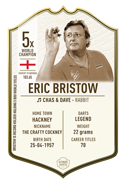 Ultimate Darts Card - Eric Bristow Immortals