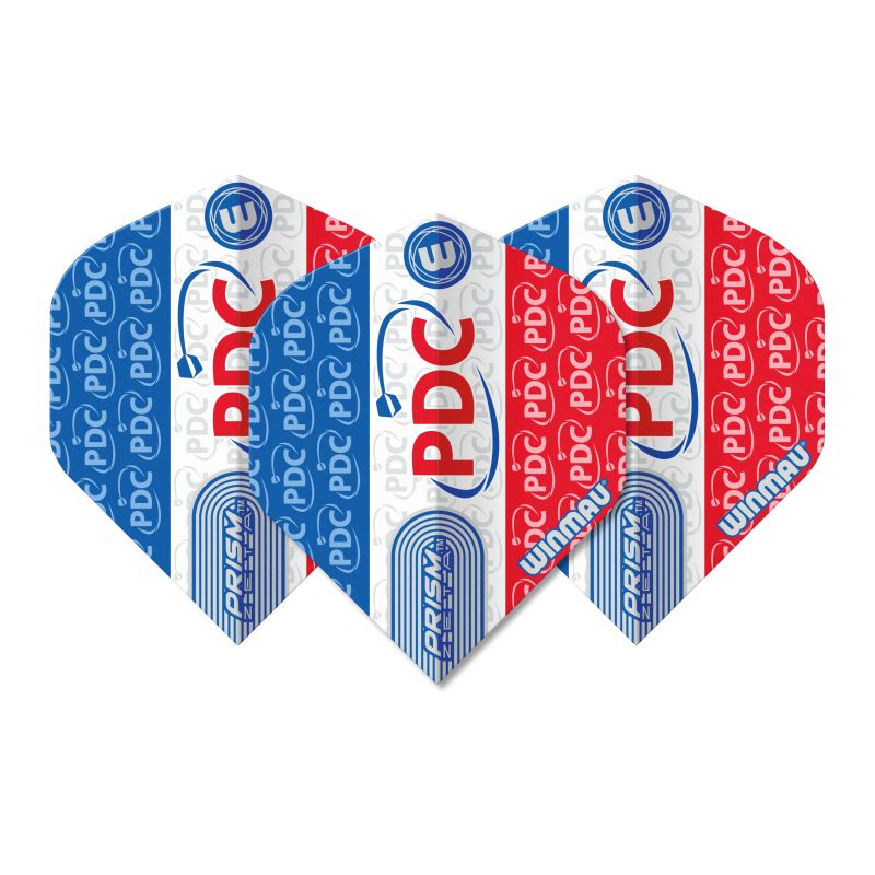 Winmau Prism Zeta Flights - PDC Blue White and Red