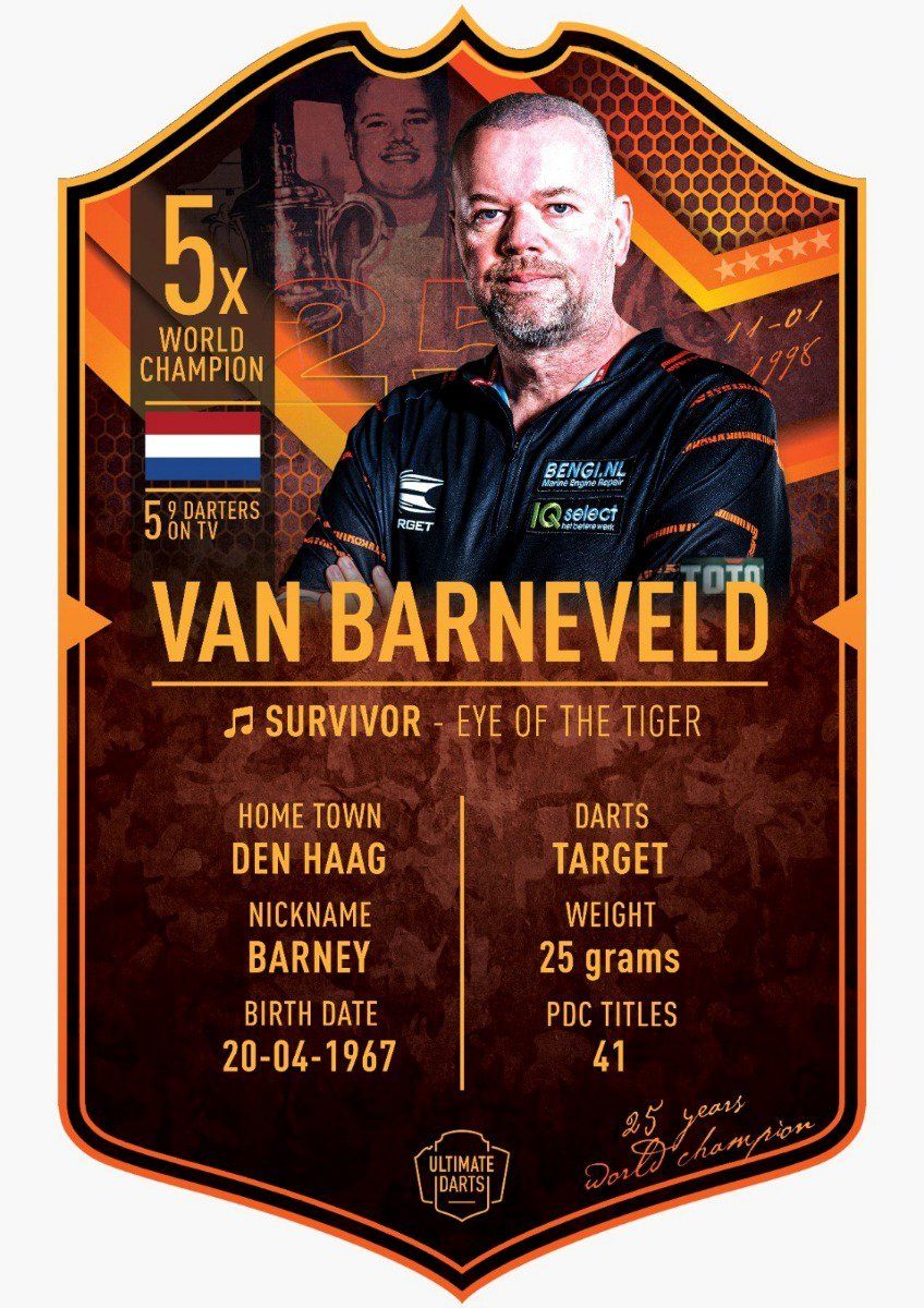 Ultimate Darts Card - Raymond van Barneveld 2023