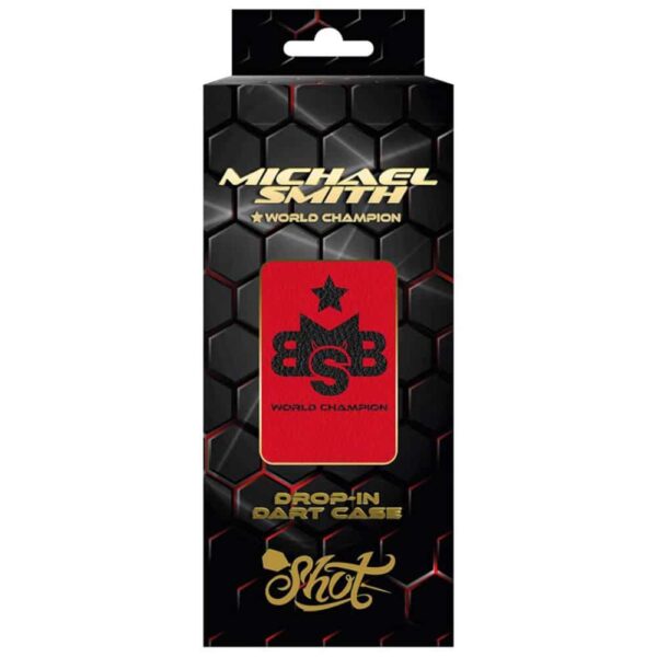 SM7537_Shot Michael Smith World Champion Drop In Darts Case-Red-Pack