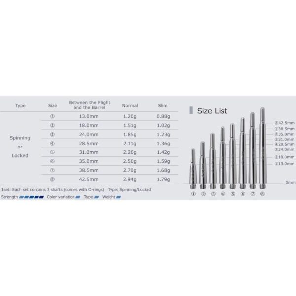 cosmo-fit-shaft-super-duralumin-sizes